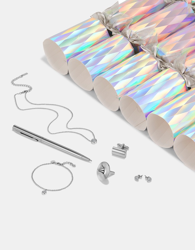 Mestige - Holographic Prism Luxury Christmas Crackers – 6 Pack