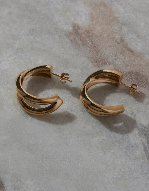 Najo - Café Yellow Gold Earrings