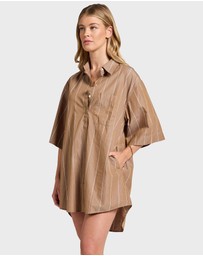 Academy Brand - Alma Stripe Poplin Shirt Dress