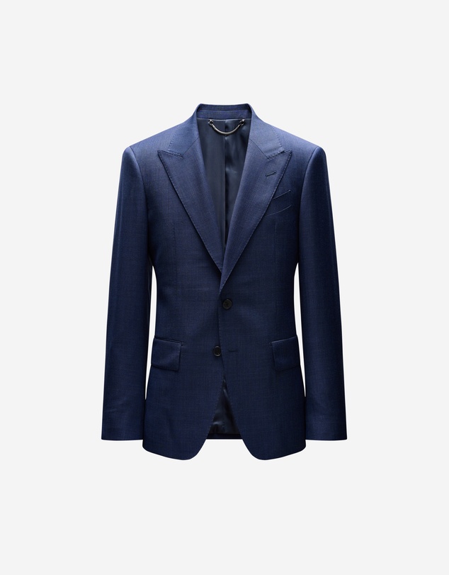 Calibre - Micro Check Wool Suit Jacket Royal Blue