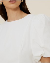 The Fated - Lucy Puff Sleeve Midi Dress