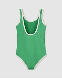 Zulu & Zephyr Mini - Mini Stripe Rib Scoop One Piece - Kids