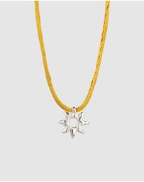 Elli Jewelry - Sunburst Satin Choker in 925 Silver