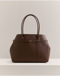 Trenery - Kalin Leather Tote in Chocolate