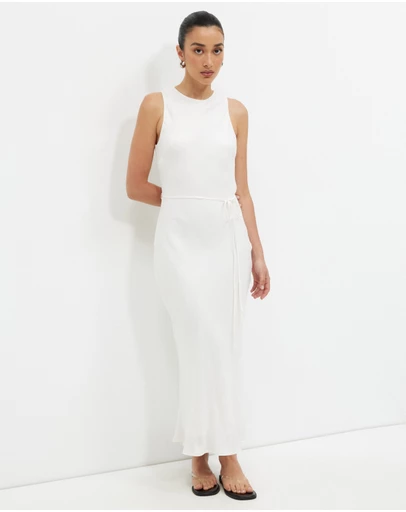 Calli - Cupro Crew Neck Dress