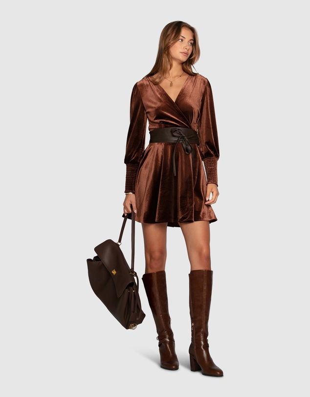 Belle & Bloom - Loved You First Velvet Mini Dress