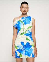 Lover - Eliza Ruched Asymmetric Mini Dress