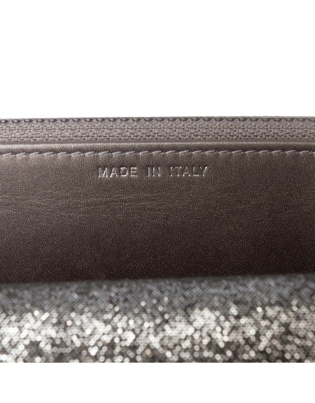 Pre-Loved by Azura Reborn - Pre-Loved Quilted Iridescent Lambskin Tartan Button Wallet On Chain