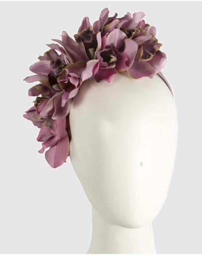 Max Alexander - Large Dusty Pink Flower Headband Fascinator