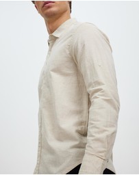 KAJA Clothing - Regular-Fit LS Chambray Shirt - Tim Top