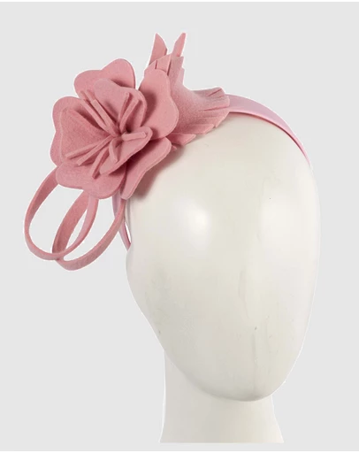Max Alexander - Felt Pink Flower Fascinator