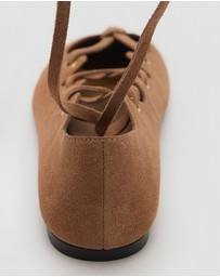M.N.G - Lace Leather Flat