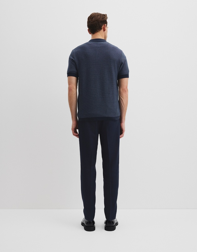 Country Road - Cotton Blend Silk Textured Knit Polo