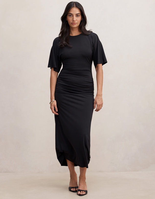 Forever New - Colbie Gathered Jersey Midi Dress