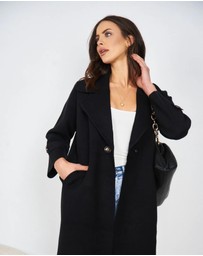 Esther & Co - Fireplace Coat - Black