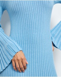 AERE - Indi Accordian Pleated Organic Knit Dress