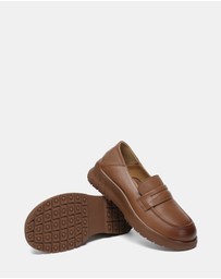 EVERAU - EverAU Ugg Pansy Cow Leather Upper Loafer Oxfords Flats