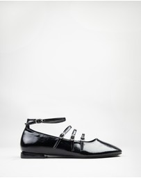 RAID - Galore Ankle strap ballet pumps in black