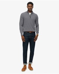Superdry - Wool Blend Half Zip Slim Fit Jumper