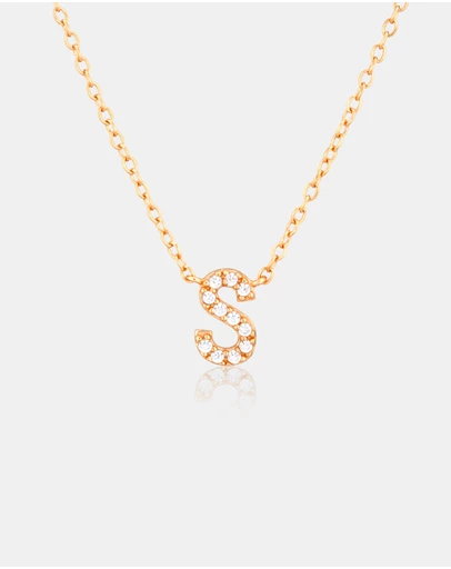 The Silver Collective - A-Z Letter Necklace - S