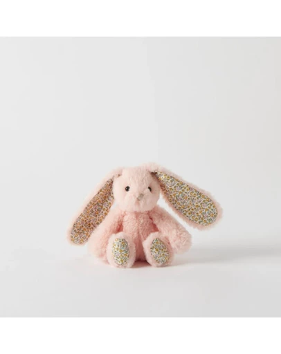 Jiggle and Giggle - Floral Peach Bunny Rattle