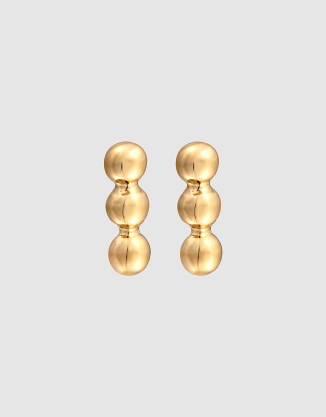 Elli Jewelry - Ball Stud Earrings in Gold-Plated 925 Silver