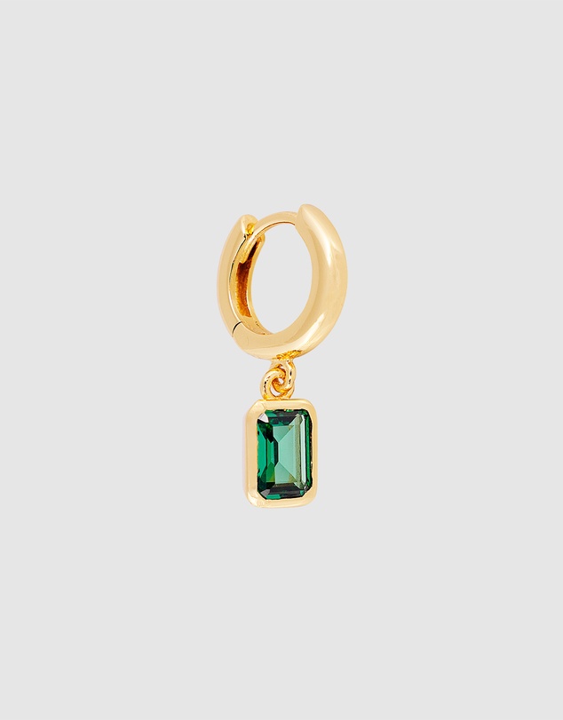 FAIRLEY - Green Crystal Deco Hoops