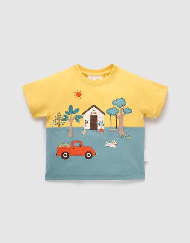 Purebaby - Garden Shed Relaxed Tee-Kids-Babies