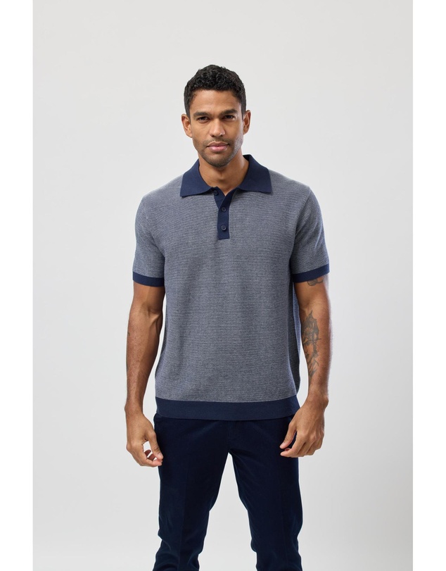 Brooksfield - Stripe Knitted Polo