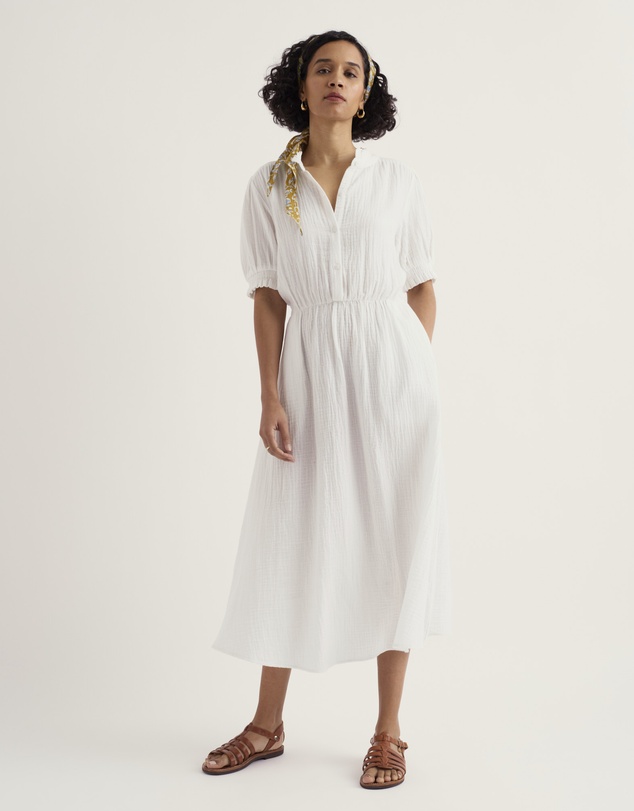 Seasalt - Shore Path Half-Sleeve GOTS Organic Cotton Midi Dress