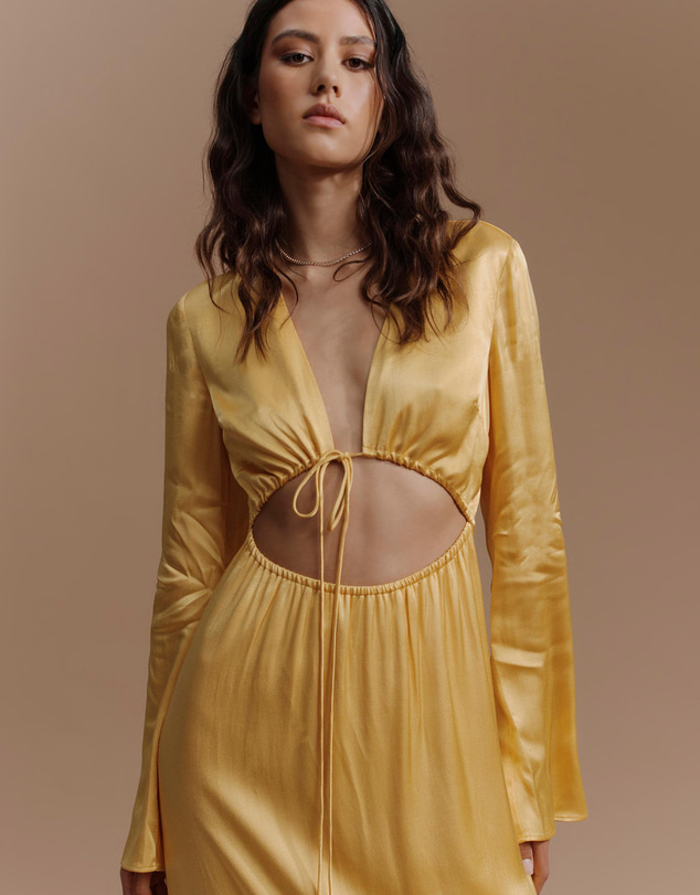 Ownley - Lilith Drawstring Cut Out Dress