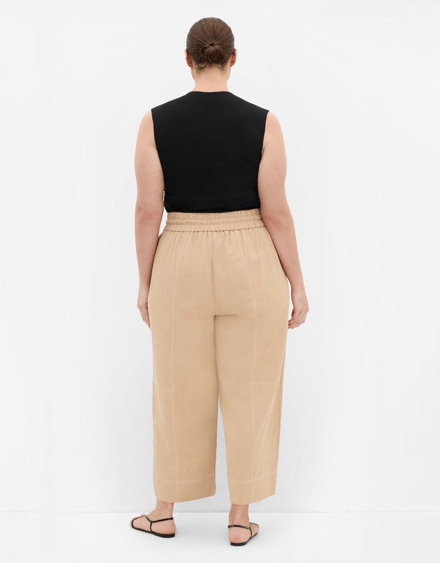 City Chic - Plus size Relaxed Barrel Leg Pant - taupe