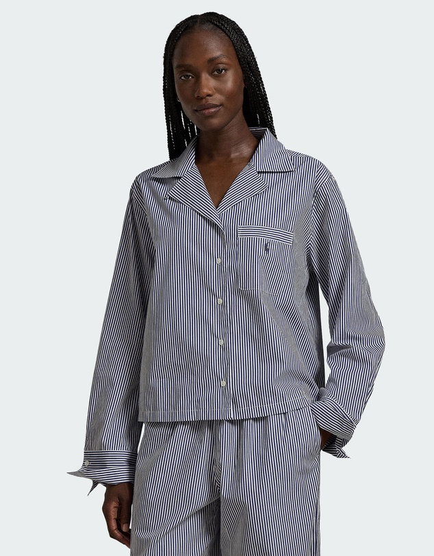 Polo Ralph Lauren - Shirting Stripes Cotton Long Sleeve Button Down Pyjama Set