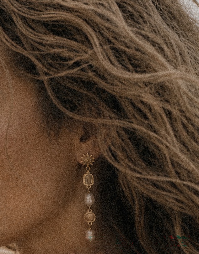 Haze & Glory - ICONIC EXCLUSIVE - Earrings Hanger Golden Sun 925 Sterling Silver Gold-Plated
