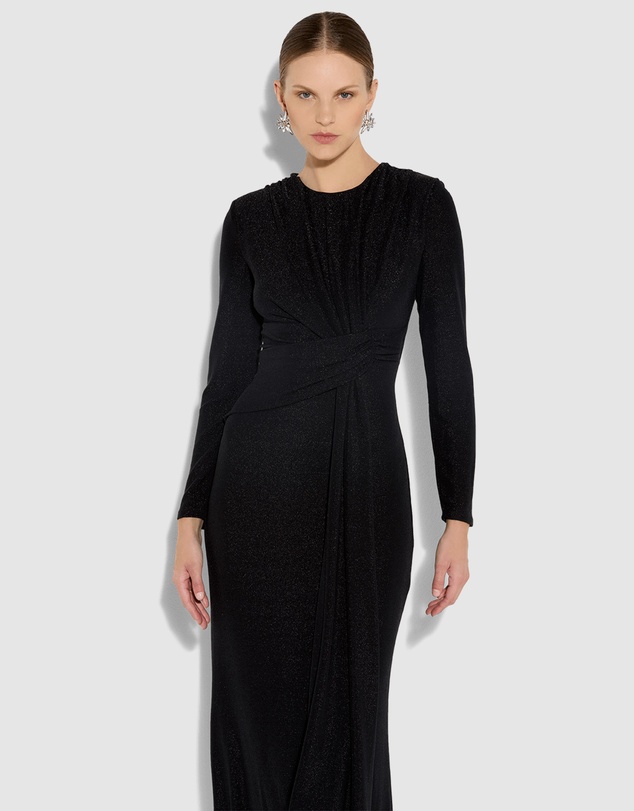 Montique - Zoe Metallic Knit Gown