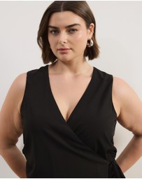 Atmos&Here Curvy - Ellie Wrap Waist Vest Top