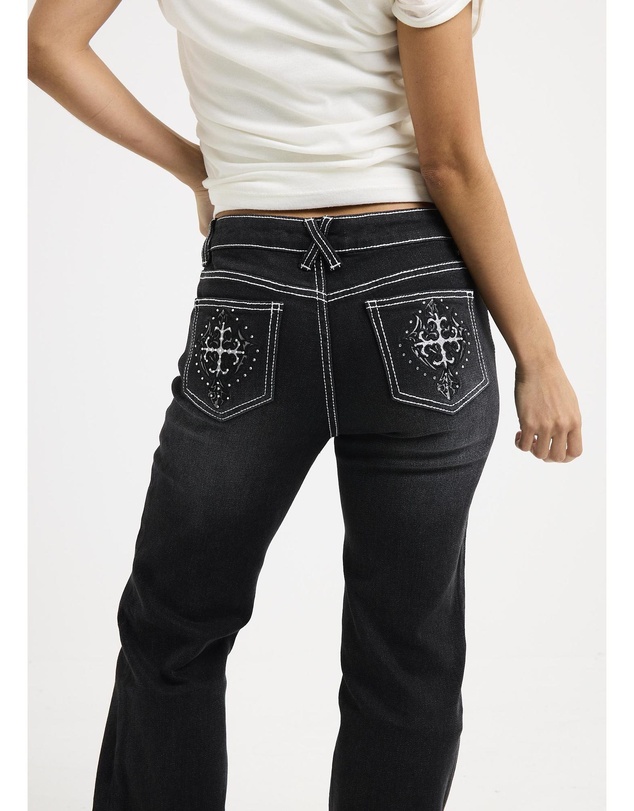 Neon Hart - Melrose Y2K Low Flare Denim Jeans