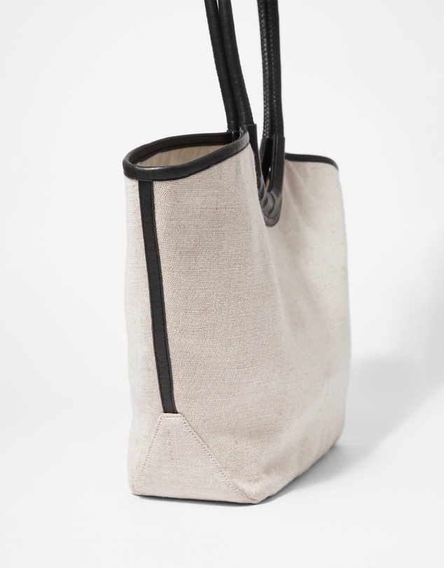 & Other Stories - Leather-Detailed Straw Tote Bag