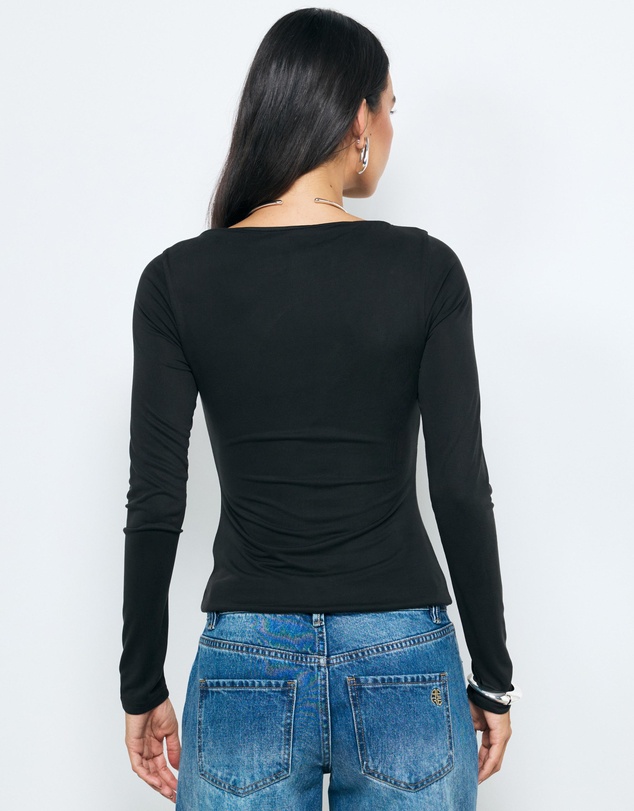 AERE - Eira Ruched Cupro Top