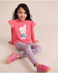 Huxbaby - Flower Field Bunny Frill Top - Babies-Kids