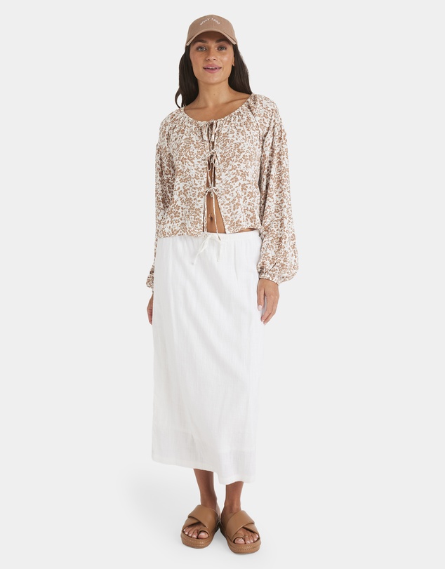 Roxy - Womens Kerlina Tie Top Long Sleeve Shirt