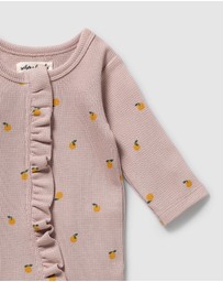 Wilson & Frenchy - Organic Waffle Ruffle Zipsuit - Babies