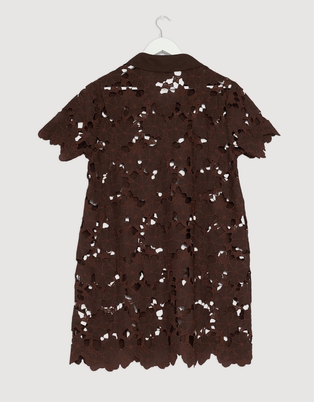 Revibe - Repaired Minima Esenciales Maeve Embroidered Mini Shirt Dress - AU 12