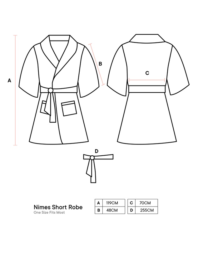 Linen House - Nimes Pure Linen Short Robe