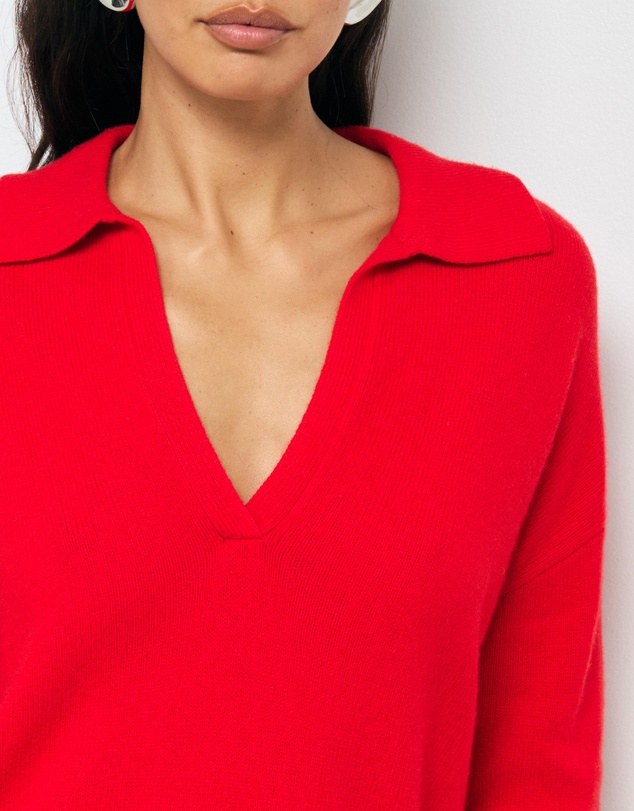 AERE - Asha Merino Wool Blend Polo Knit