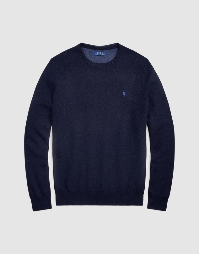 Polo Ralph Lauren - Mesh-Knit Cotton Crewneck Sweater