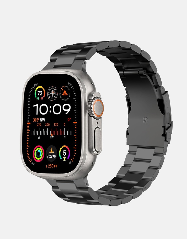 Friendie - Stainless Steel Link Bracelet Band (Ultra Style) - Sydney Ultra - Apple Watch Compatible