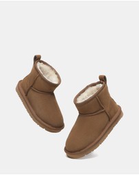EVERAU - Australian Shepherd Ugg Noel Kids Mini Cow Suede Upper UGG Boots