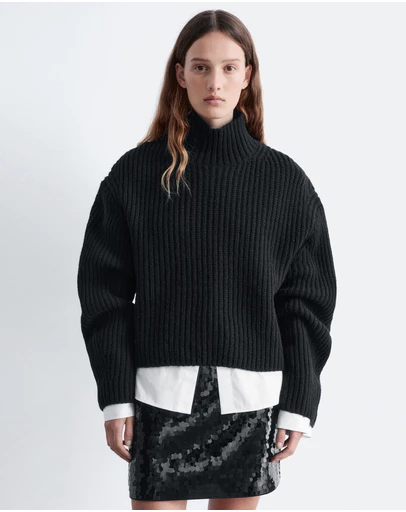 & Other Stories - Cropped Turtleneck Jumper