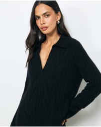 AERE - Ora Cable Polo Knit